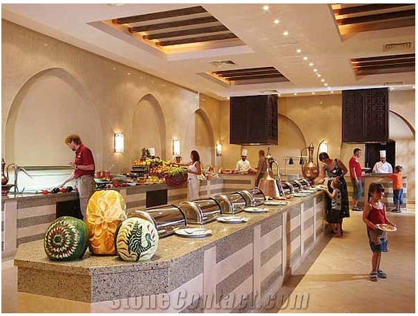 Sahara Brown Granite Hotel Food Service Counter