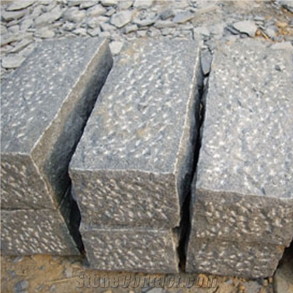 G654 Granite Chiseled and Split Wall Stone, G654 Black Granite Wall