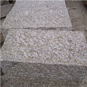 G682 Granite Chiseled and Split Wall Stone, G682 Yellow Granite Wall