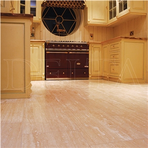 Ivory Travertine Vein Cut Filled Honed Floor Tiles, Wall Tiles
