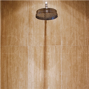 Ivory Travertine Vein Cut Filled Honed Floor Tiles, Wall Tiles