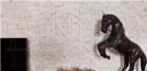 Myra Limestone Split Face Mosaic Tiles, Beige Limestone