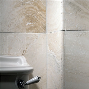 Novana White Travertine Floor & Wall Tiles, Beige Travertine Turkey Wall Covering Tiles