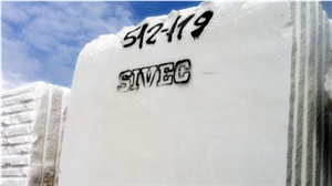 Bianco Sivec Marble Blocks, Greece White Marble
