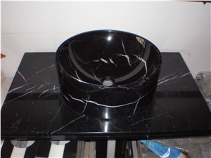 Black Marquina Marble Vanitytops/Bath Tops