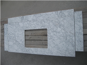 Chinese White Marble Vanitytops with Splashes