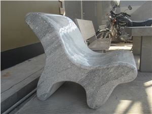Grey Granite Chairs Bench Landscaping Stone Art Works