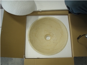Cream Marble Sink,basin,Beige Marble Basin