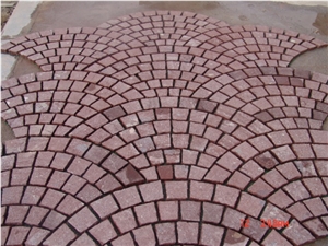 Landscaping Stones Red Porphyry Cobble, Paver, China Porphyry Red Granite