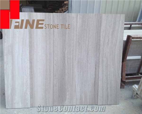 White Wood Grainy Marble Tile, White Wood Grainy Marble