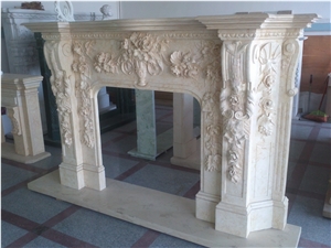 Fine Crafted Marble Fireplace