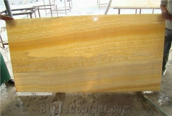 Elegant Chinese Rosin Yellow Marble Slabs