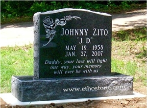 Black Granite Gravestone