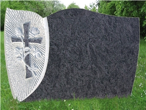 Ornament Granite Gravestone, Ornament Black Granite