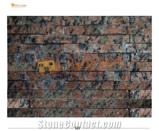 Red Sphynx Granite Stacked Wall Stone
