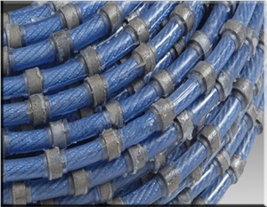 Diamond Wire Saw with 40 Beads 11.5mm Diameter for Granite Quarries Rubber Sintered