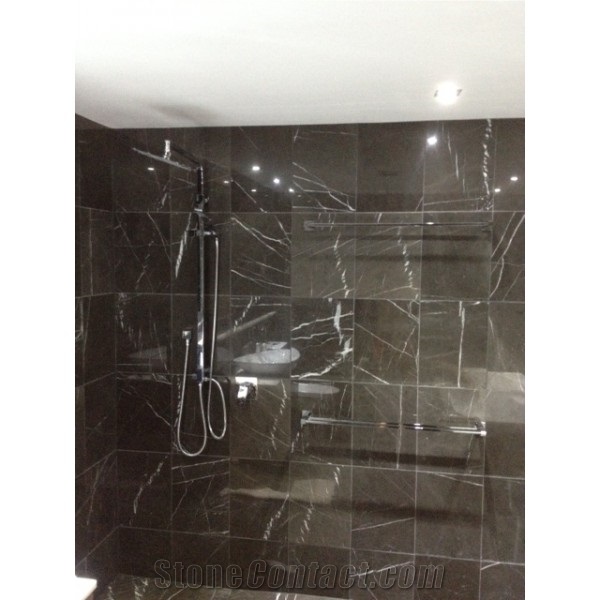Pietra Grey Marble Bathroom Walling