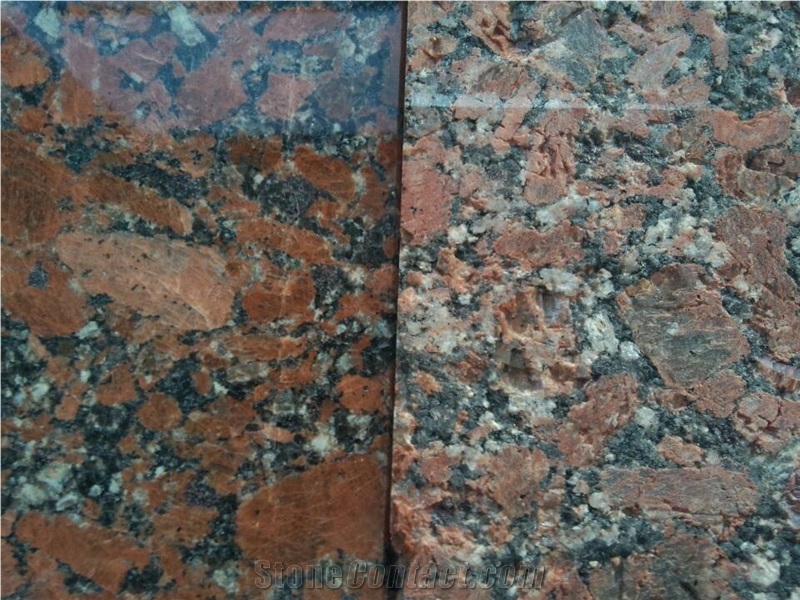 Rosso Santiago Red Water Jet Finished Slabs & Tiles, Rosso Santiago Red Granite Slabs & Tiles