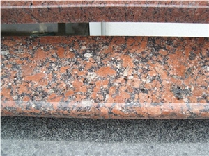 Ukraine Granite Rosso Santiago Red Stairs, Steps