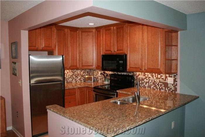 Giallo St Cecilia Granite Countertop Island Top Giallo Santa