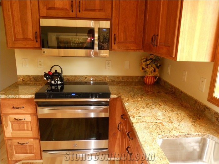 Golden Crystal Granite Countertop, Golden Crystal Yellow Granite