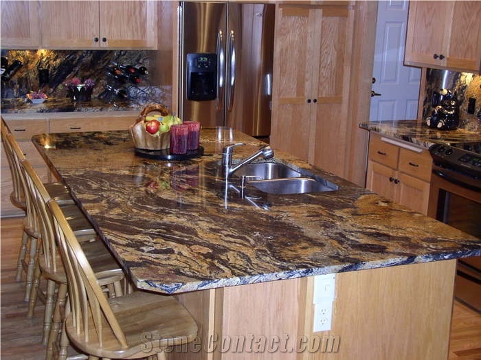 Sedna Gold Granite Kitchen Countertop from United States - StoneContact.com