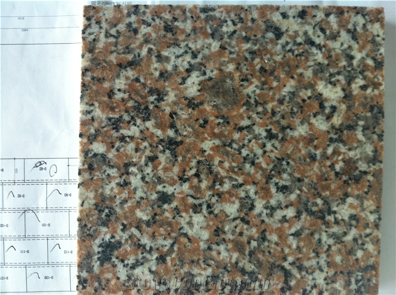 G368 Red Granite, Wulian Red, Polished/flamed/pineapple/sandblasted Surface
