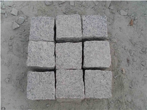 G603 White Flamed Cobble Stone, Stone Paving, Curb Stone, Road Edge Stone, Small Blocks, Any Sizes