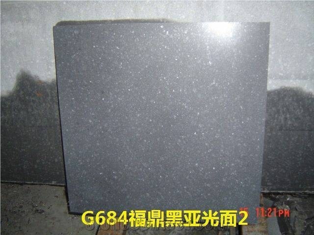 G684 Fuding Black, Black Basalt, Polish/honed Surface, Tiles, Slabs