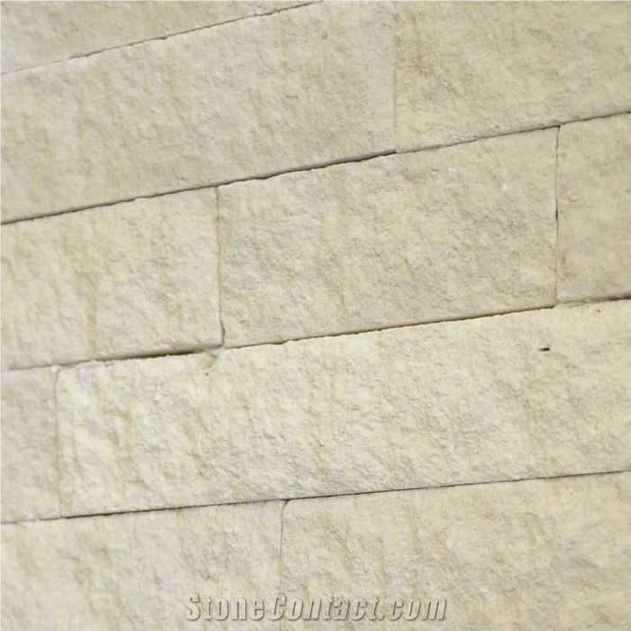 Podeni Limestone Split Face Wall Tiles, Romania Beige Limestone