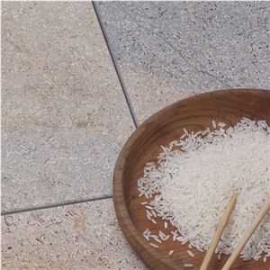 Transylvania Rice Bicolor Polished Floor Tiles, Romania Grey Limestone