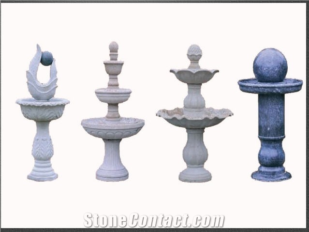 Fountains for Graveyard, Gray Huanggang Granite, Gray Huanggang Grey Granite Fountains