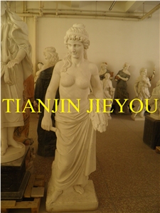Marble Carving Nude Statues for Decoration, White Marble Statues