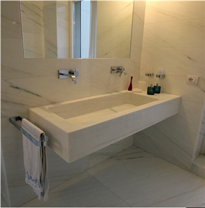 Bathroom Design with Bianco Lasa Marble, Bianco Lasa Unito Marble, Bianco Lasa White Marble Bathroom Design