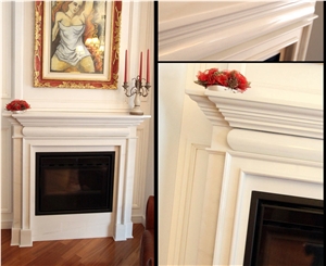 Bianco Lasa Marble Fireplace