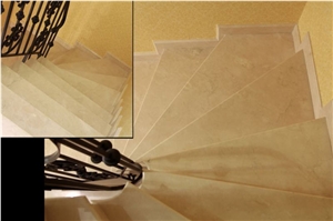 Crema Marfil Marble Stairs, Crema Marfil Beige Marble Stairs