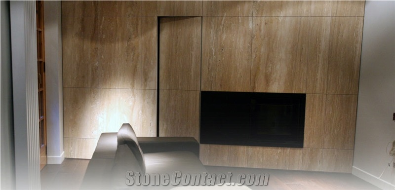 Mexican Noce Travertine Fireplace From Italy Stonecontact Com