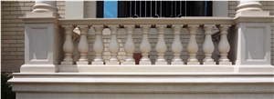 Balustrade and Railings, Mint White Sandstone Balustrades