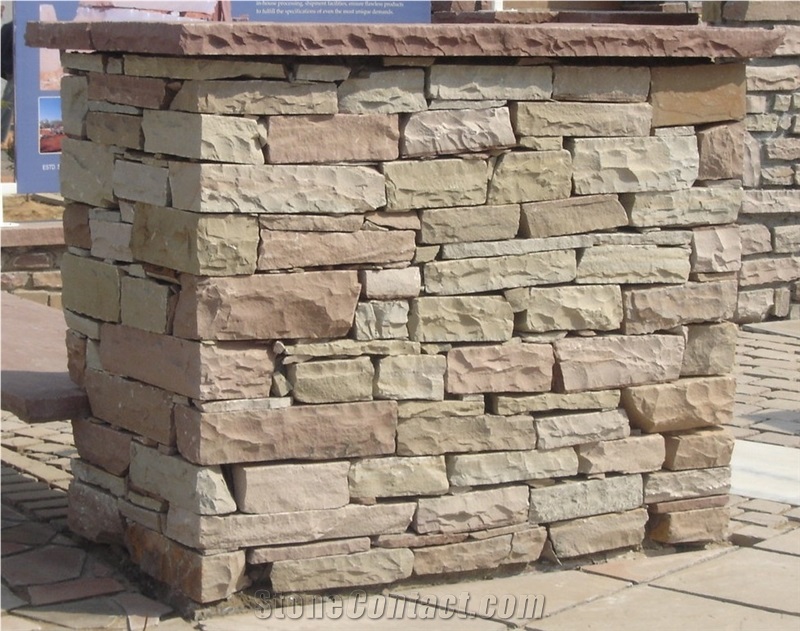 Building and Walling Stones, Brown, Biege, Yellow, White, Red, Grey Sandstone Walling