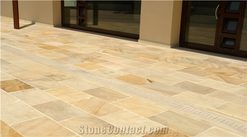 India Sandstone Slabs & Tiles All Colors, India Yellow Sandstone