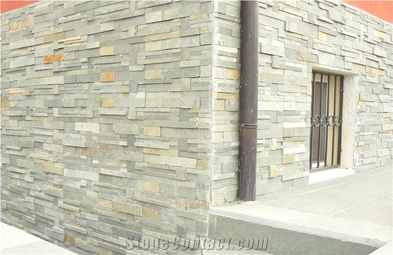 Mint White Sandstone Stacked Stone, Cultured Stone, Wall Cladding