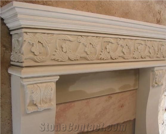 White Sandstone Fireplaces & fireplace decorating 