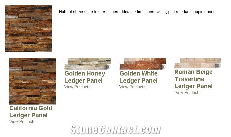 Golden Honey Slate Ledger Panel, Beige Slate Cultured Stone