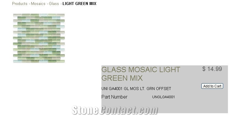 Light Green Mix Glass Mosaic