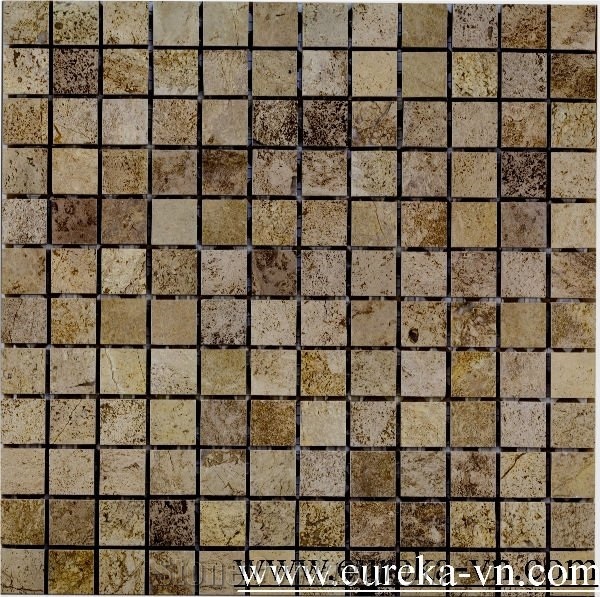 Yellow Marble Tumbled Mosaic Tile 23*23mm