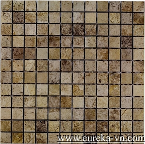 Yellow Marble Tumbled Mosaic Tile 23*23mm
