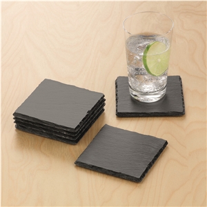 Slate Placemat and Coaster , China Black Slate Kitchen Accessories