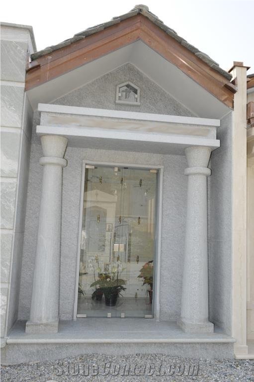 Pietra Di Cogne Quartzite Mausoleum, Columbarium, Pietra Di Cogne Grey Quartzite Columbarium