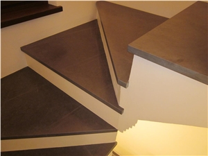 Pietra Di Cogne Quartzite Stairs, Pietra Di Cogne Grey Quartzite Stairs