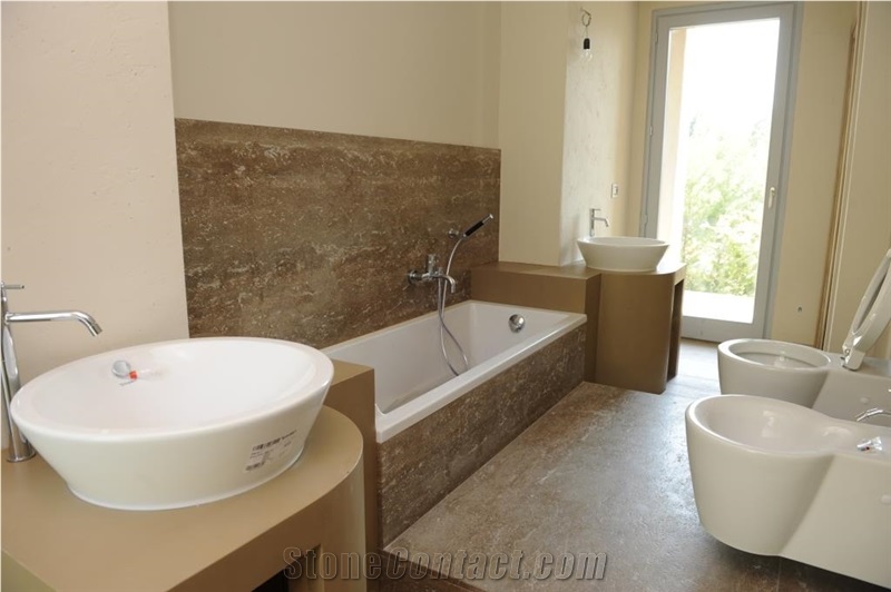 Pietra Di Luserna Gialla Quartzite Bathroom Design, Pietra Di Luserna Gialla Grey Quartzite Bathroom Design